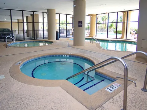 Indoor pool and spa common area at Southwind